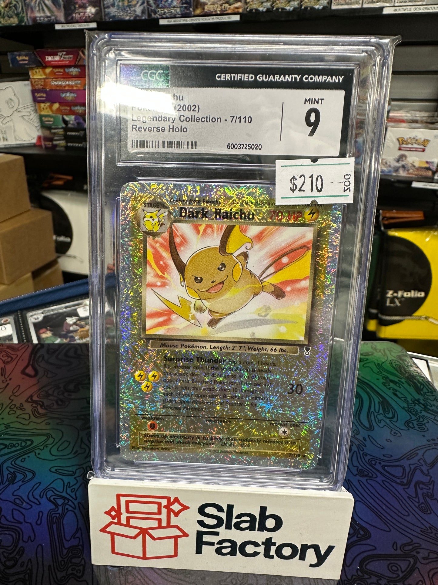 Dark Raichu Legendary collection reverse holo CGC 9