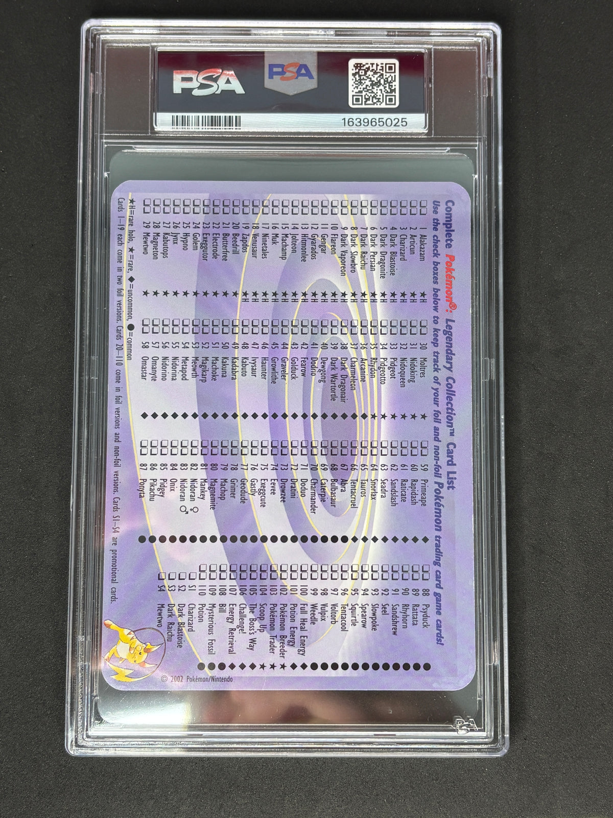 PSA 6 Charizard Legendary Collection Box Topper Holo