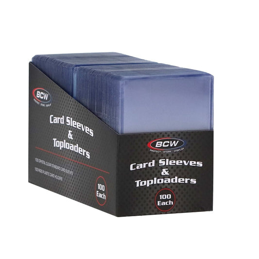 BCW 100 Count Card Sleeve and Toploader Combo Pack