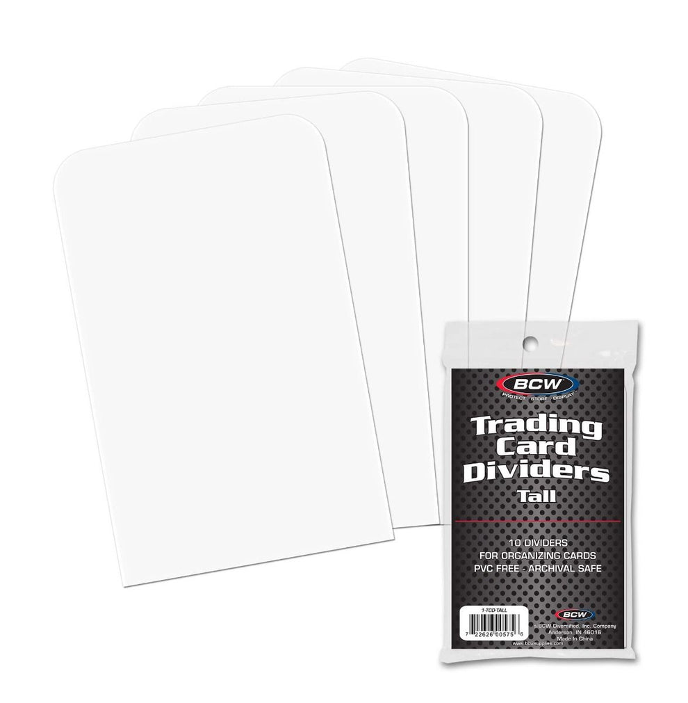 BCW Tall Trading Card Dividers – Slab Factory