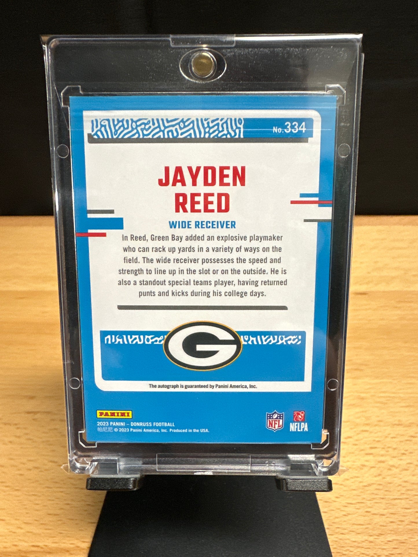 Jayden reed Rated Rookie Green Auto