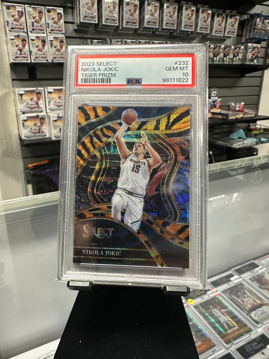 Nikola Jokic 2023 Select Courtside Tiger Prizm PSA 10