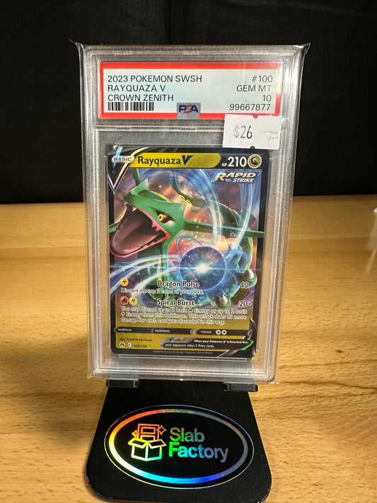 2023 Pokemon Rayquaza V 100/159 PSA 10