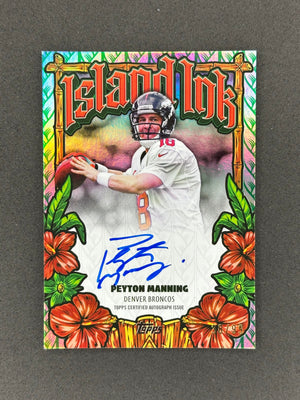 2026 Topps Flagship Peyton Manning II-PM Island Ink Auto #/99