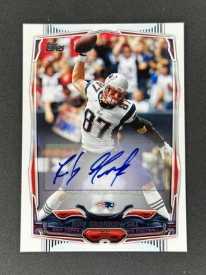 2014 Topps Rob Gronkowski #258 Auto Paper Image Variation SSP