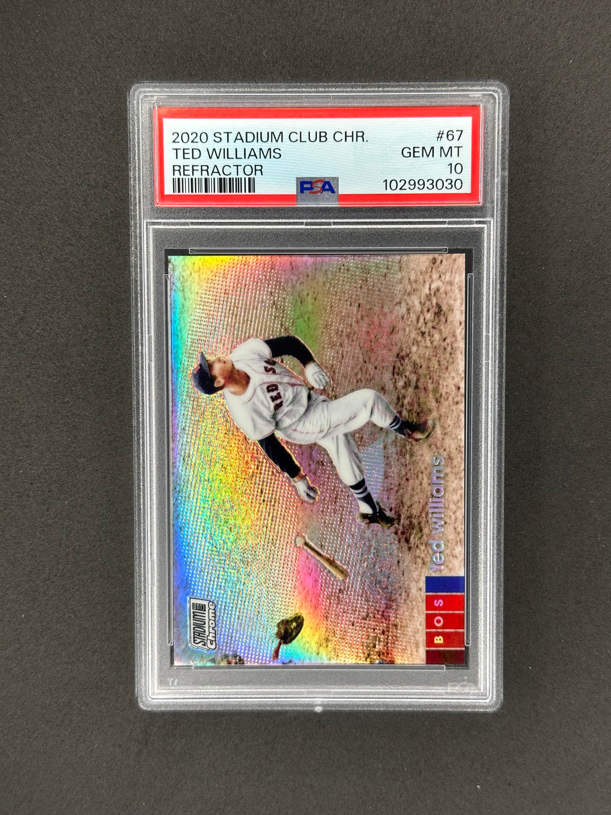 2020 Topps Stadium Club Ted Williams #67 Refractor PSA 10