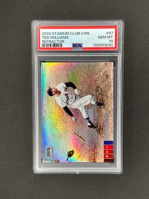 2020 Topps Stadium Club Ted Williams #67 Refractor PSA 10