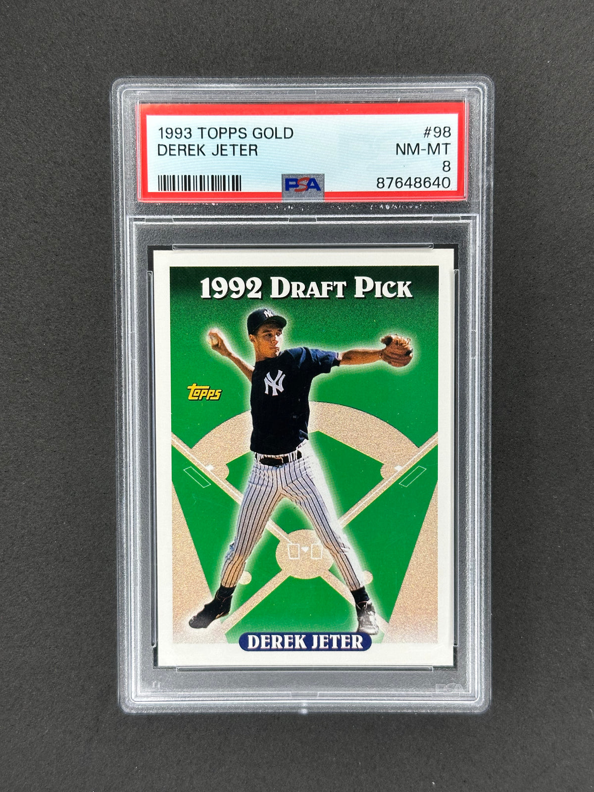 1993 Topps Gold Derek Jeter RC #98 PSA 8