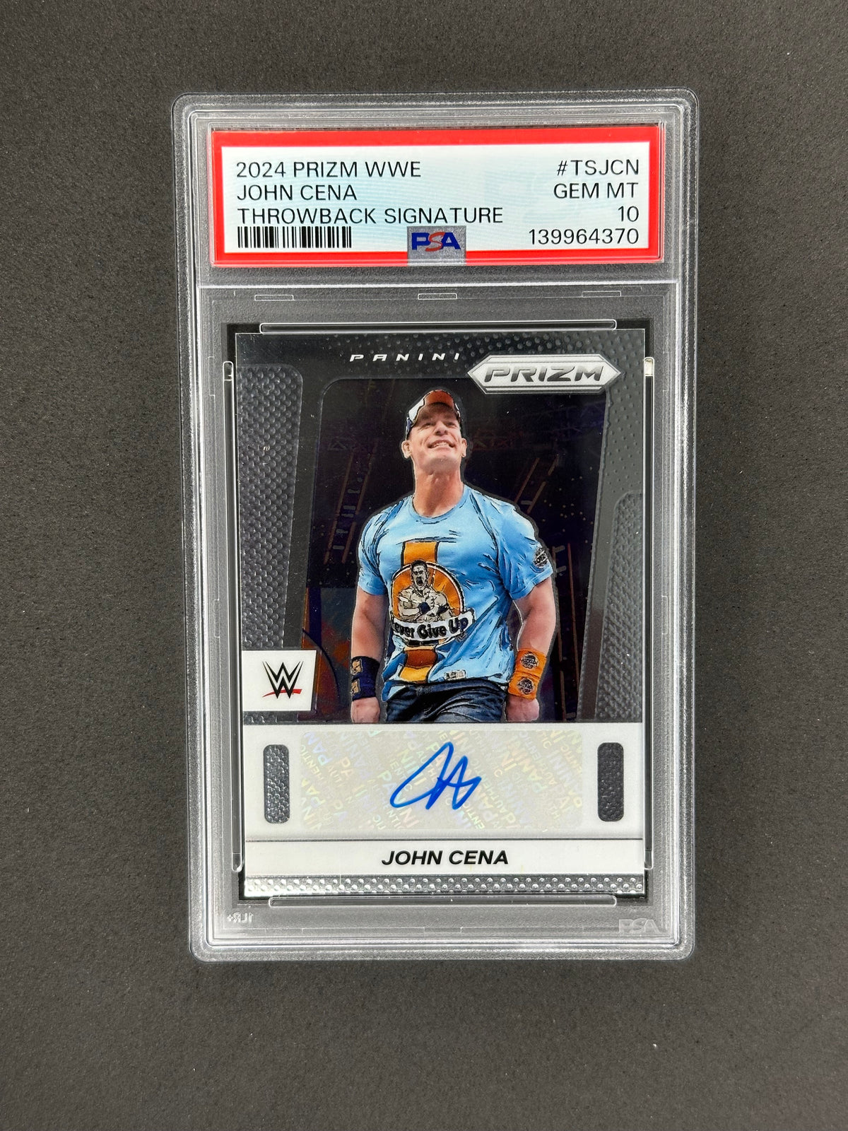 2024 Panini Prizm WWE John Cena TS-JCN Throwback Signature PSA 10