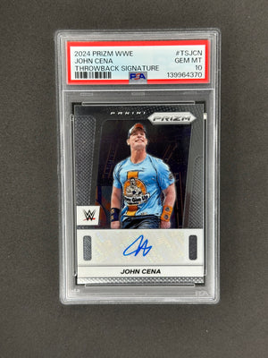 2024 Panini Prizm WWE John Cena TS-JCN Throwback Signature PSA 10