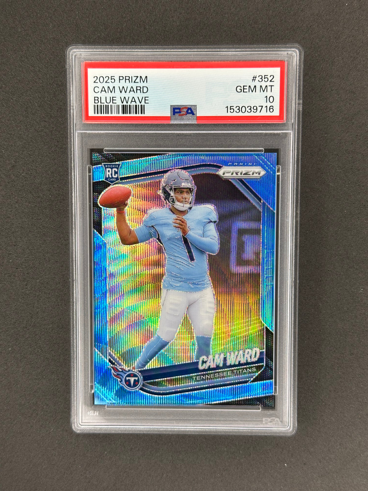 2025 Panini Prizm Cam Ward #352 Blue Wave #/230 PSA 10