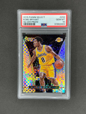 2015 Panini Select Kobe Bryant #292 Silver Prizm Courtside PSA 10