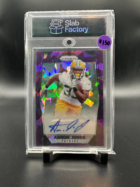 Aaron Jones Prizm Purple Cracked Ice Auto RC