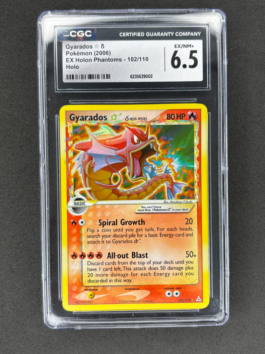 Gyarados Gold Star CGC 6.5 102/110 EX Holon Phantoms