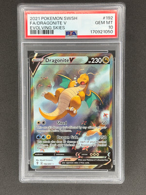 Dragonite V #192 Evolving skies PSA 10