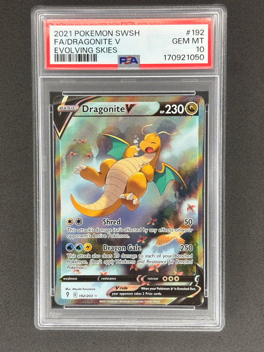 Dragonite V #192 Evolving skies PSA 10