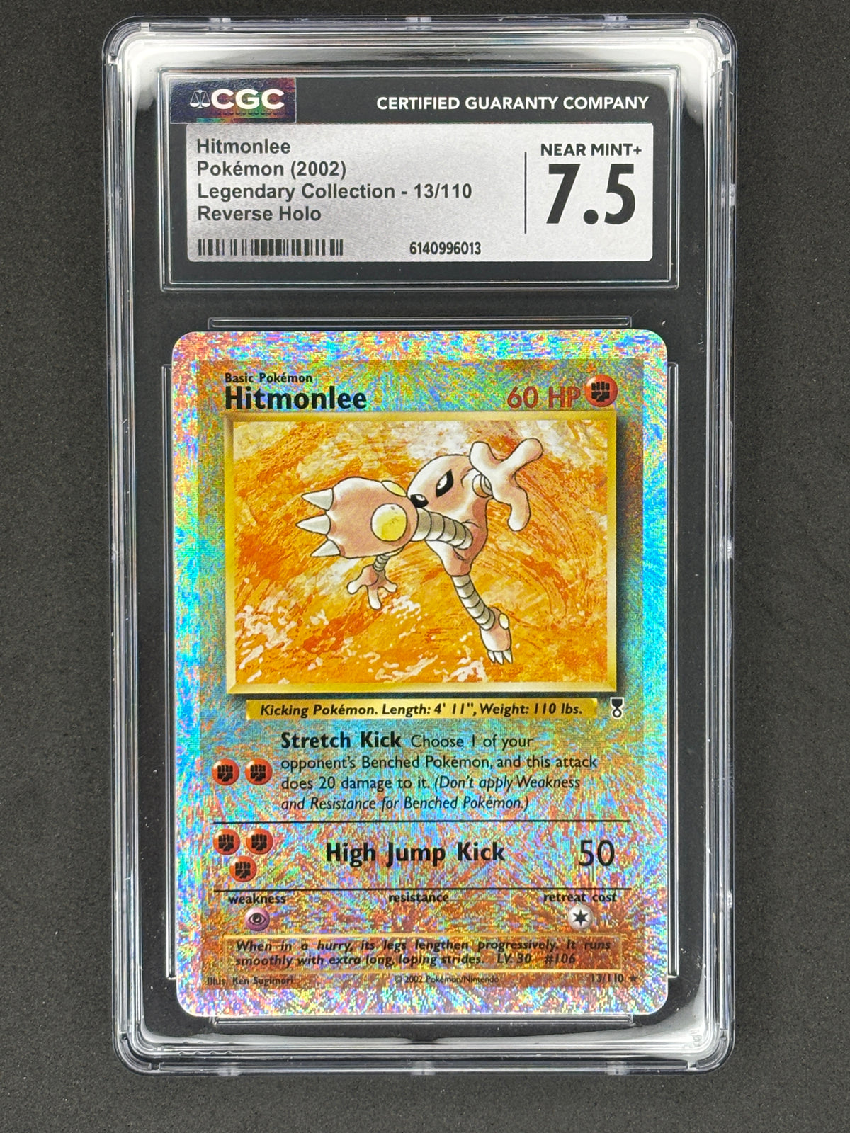 CGC 7.5 Hitmonlee Legendary Collection Reverse Holo