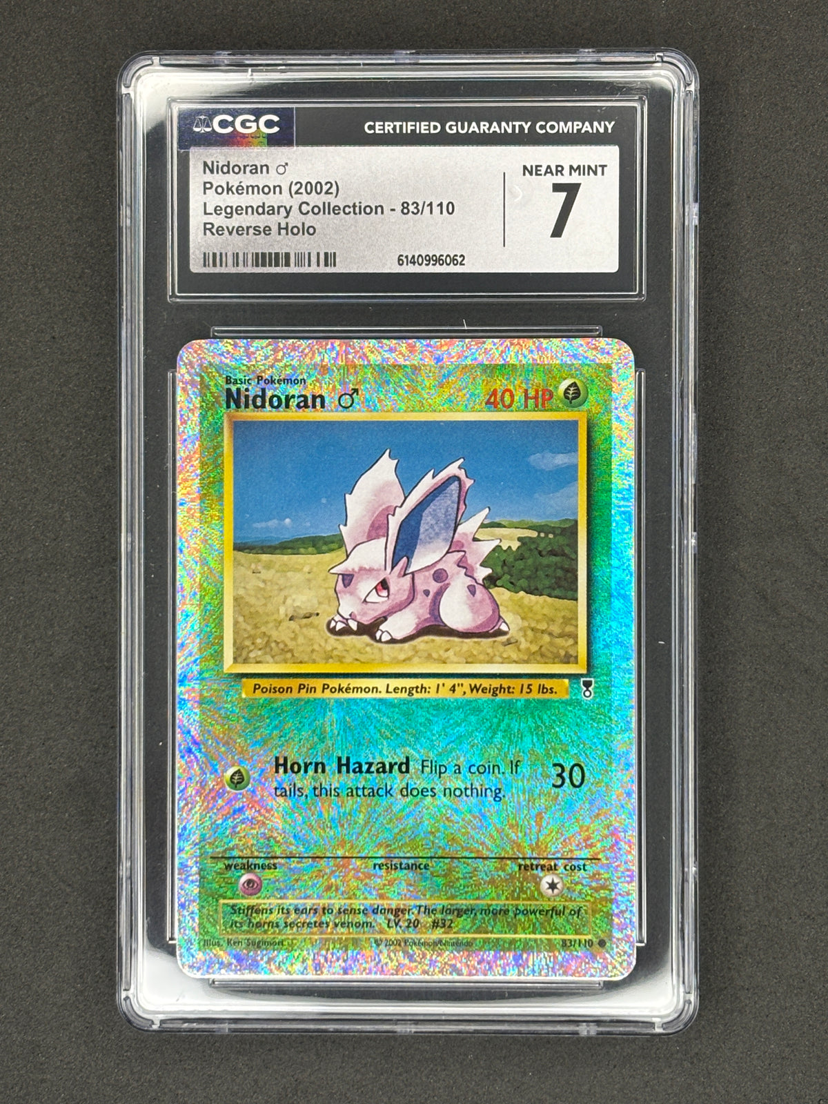 CGC 7 Nidoran Male Legendary Collection reverse holo