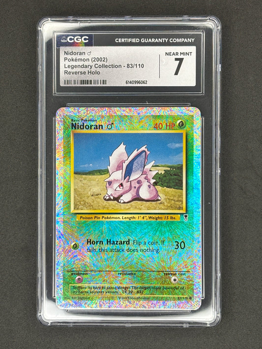 CGC 7 Nidoran Male Legendary Collection reverse holo