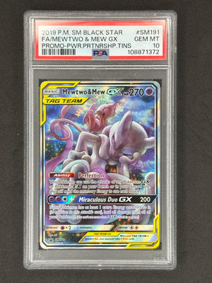 Mewtwo & Mew GX Promo SM191 PSA 10