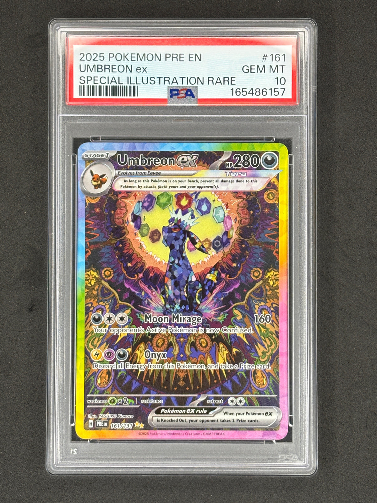 Umbreon EX SIR Prismatic Evolutions PSA 10 #161