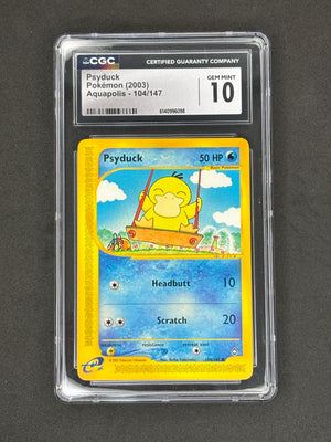 CGC 10 Psyduck Aquapolis Non Holo #104