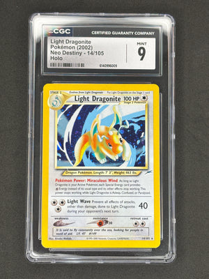 CGC 9 Light Dragonite Holo Neo Destiny #14