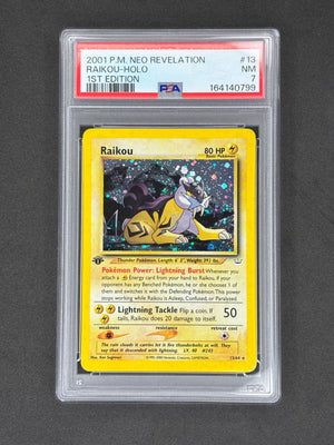 PSA 7 Raikou 1st Edition Holo #13 Neo Discovery