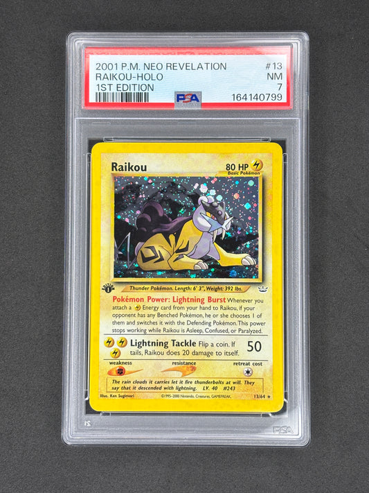 PSA 7 Raikou 1st Edition Holo #13 Neo Discovery