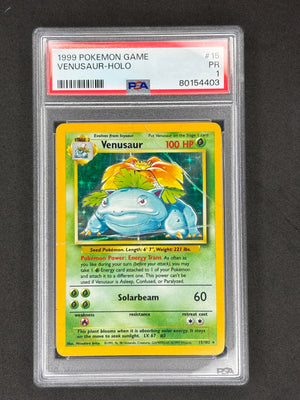 PSA 1 Venusaur Holo # 15 Base Set