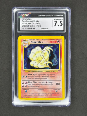 CGC 7.5 Black Flame Holo Error Ninetales #12
