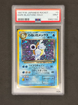 PSA 9 Dark Blastoise Holo #9 Japanese Rocket