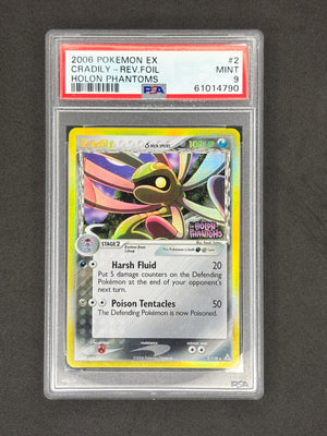 PSA 9 Cradily Delta Species Reverse Holo # 2 Holon Phantoms