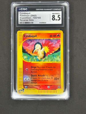 CGC 8.5 Cyndaquil Reverse Holo #104 Expedition