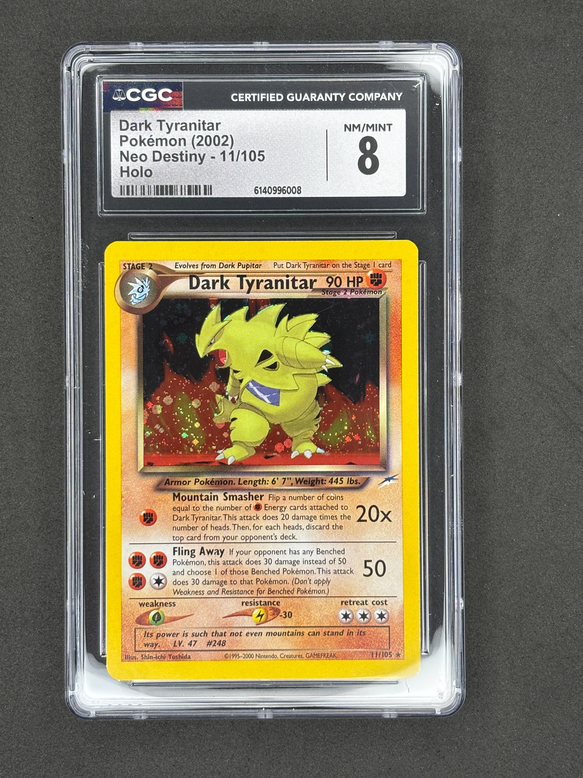 CGC 8 Dark Tyranitar #11 Neo destiny