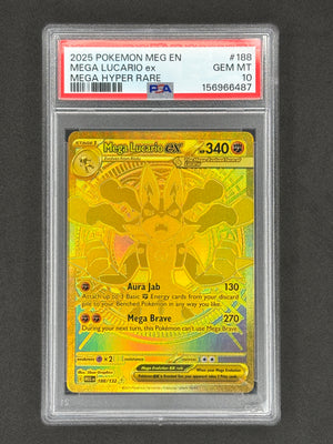 PSA 10 Mega Lucario EX MUR #188