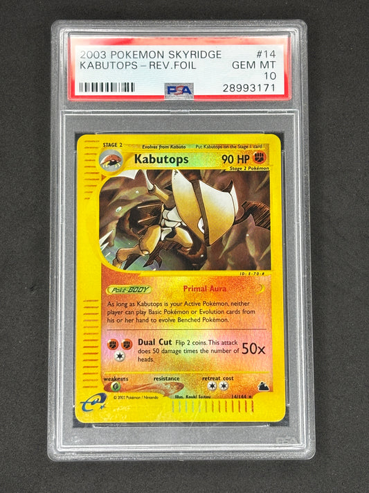 PSA 10 Kabutops Skyride Reverse Holo #14