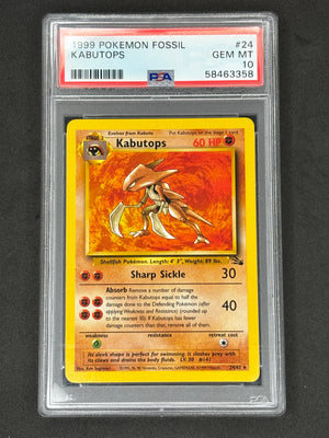 PSA 10 Kabutops Fossil Non Holo Rare #24