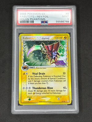 PSA 9 Kabutops EX Holon Phantoms Reverse Holo #9