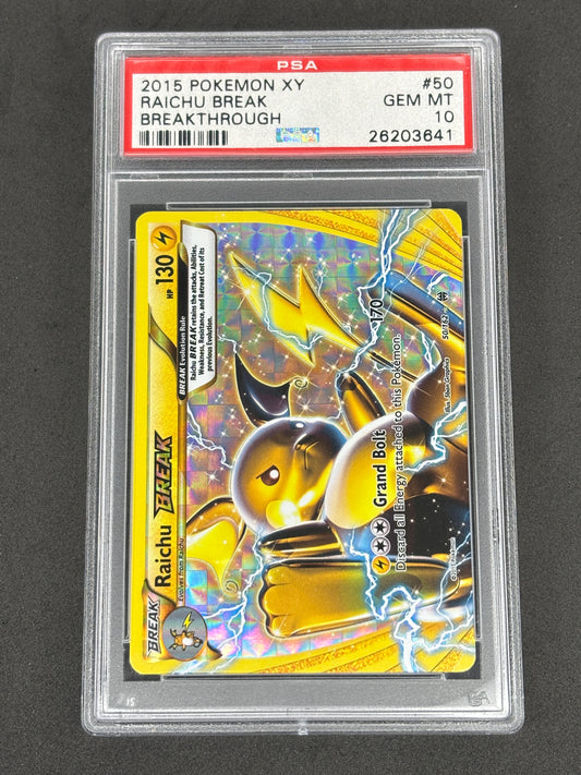 2015 Raichu Break #50 XY Breakthrough PSA 10