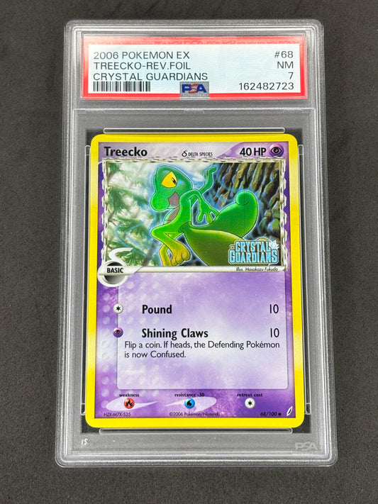 2006 Treecko Delta Species Reverse Holo EX Crystal Guardians PSA 7