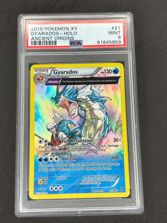 2015 Gyarados Holo #21 Ancient Origins PSA 9