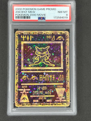 2000 Pokemon Promo Ancient Mew PSA 8 Quad Swirl