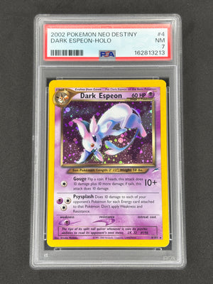 2002 Pokemon Dark Espeon Holo #4 Neo Destiny PSA 7