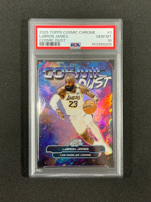 LeBron James #CD-1 2025 Topps Cosmic Chrome Cosmic Dust PSA 10
