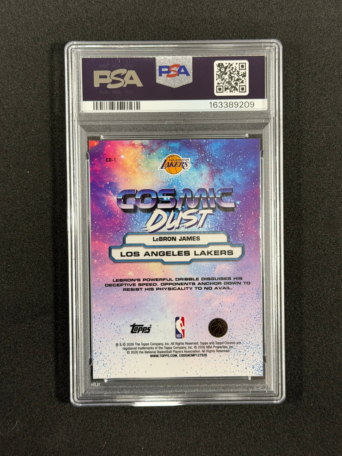 LeBron James #CD-1 2025 Topps Cosmic Chrome Cosmic Dust PSA 10
