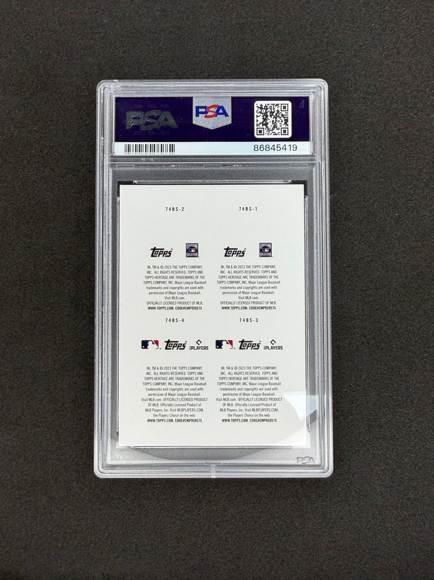 Ryan, Robinson, Trout, Ohtani 2023 Topps Heritage 1974 Stamps PSA 10