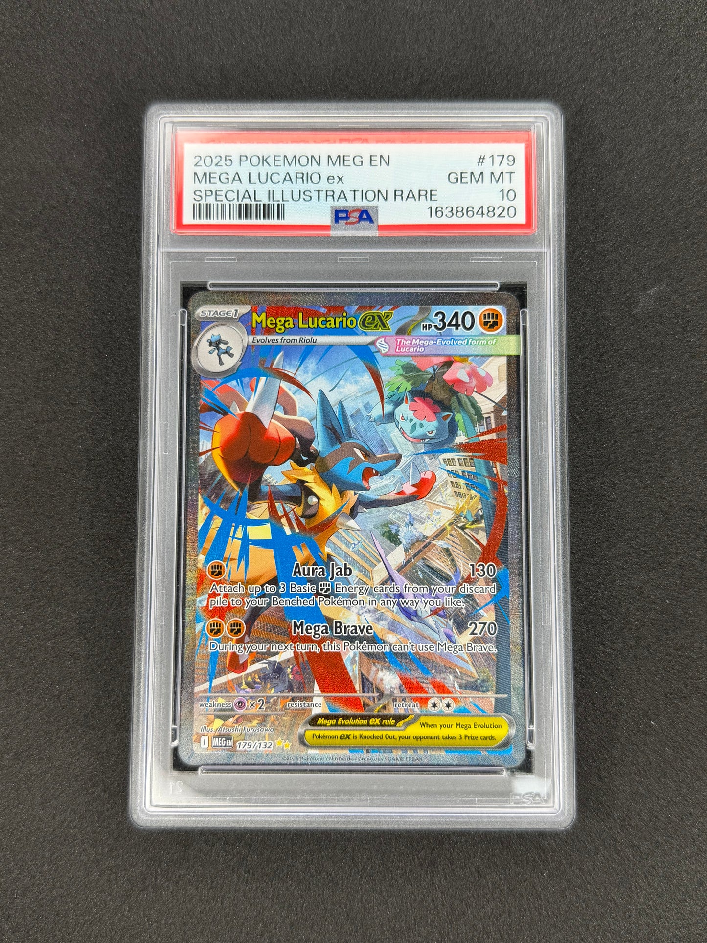 Mega Lucario Ex #179 Pokemon Mega Evolution PSA 10