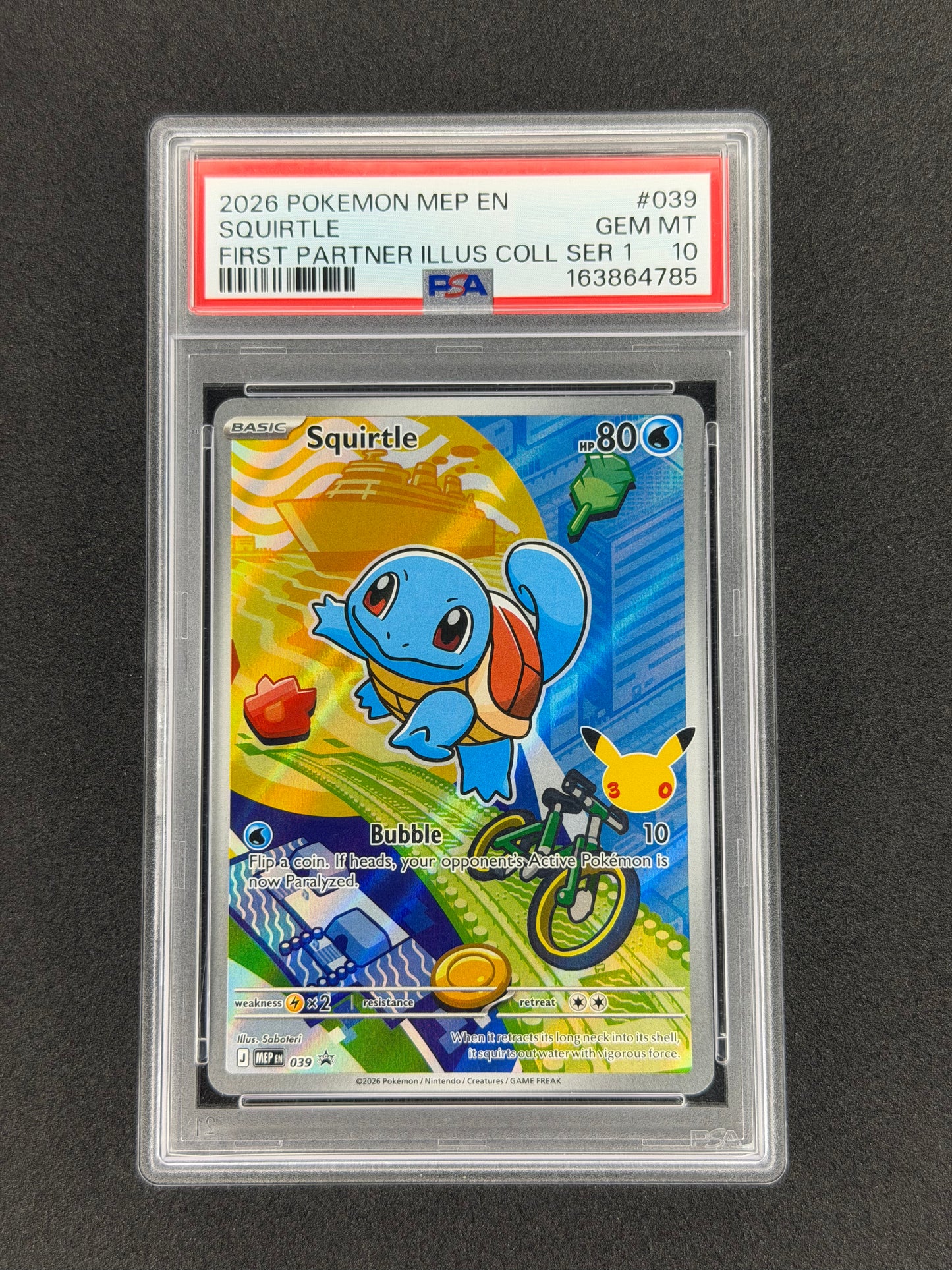 Squirtle #39 First Partner Pokemon Promo PSA 10