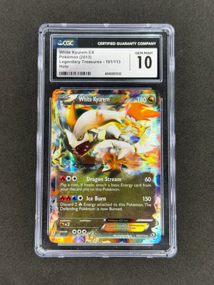 White Kyurem EX #101 Pokemon Legendary Treasures CGC 10